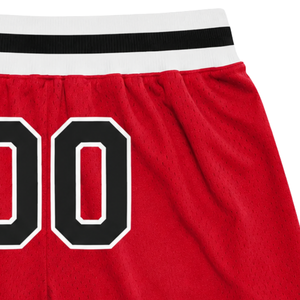 Shorts de basket-ball en mesh sublimé noir et jaune pour hommes, polyester, uniforme de sport performant, vêtements d'entraînement et de compétition - Product Image 4