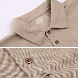 Camiseta Polo de Color Sólido para Hombre, Manga Corta, Tela Transpirable, Ropa de Trabajo Informal, Camiseta de Golf, Venta al Por Mayor OEM - Product Image 2