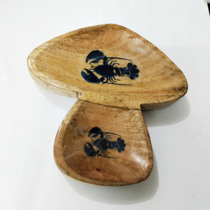 Bandeja de frutas secas de madera artesanal Premium con incrustaciones de madreperla con compartimento elegante para REGALOS FESTIVOS para multiusos - Product Image 2