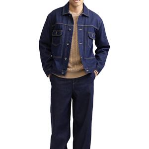 Veste en jean ample grande taille pour hommes, veste en jean décontractée de printemps et d'automne, vêtements d'extérieur ajustés de style camionneur classique - Product Image 3