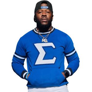 Sudadera de Fraternidad Griega Phi Beta Sigma Blue Sigma para Hombre, Cuello Redondo, Tejido Premium, Ajuste Cómodo, Ropa Casual - Product Image 1