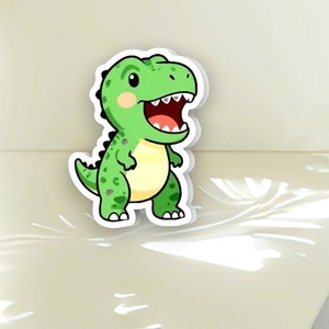 Placa Magnética Cuadrada de Acrílico para Pestañas con Diseño de Dinosaurio Verde, Herramienta de Belleza de Marca Privada, Extensión de Pestañas con Diseño de Flor y Mariposa - Product Image 1