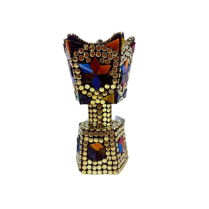 Brûleur à Bakhoor en mosaïque FAIZA CRAFT, bois et résine, bois de santal et acacia, aromathérapie, cadeau de mariage, brûleur à encens - Product Image 2