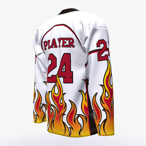 Maillot de hockey sur glace pour homme Squf Sports - Mélange polyester/coton, impression numérique, logo personnalisé du nom de l'équipe, anti-UV, séchage rapide - Product Image 5