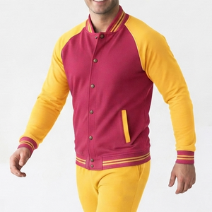 Cool Fabric Varsity Jacket For Men's Soft Touch Fabric Stretchy And Trendy Material Popular Fabric jacket for men men's jackets - Product Image 1