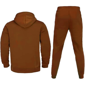 Chándal de invierno personalizable para hombre, 100% algodón, tela transpirable, con capucha, cierre con cordón, diseño de dobladillo dividido, largo completo, OEM - Product Image 3