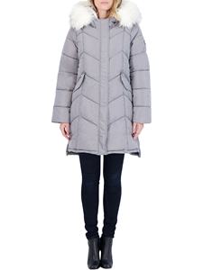 Women's Faux Hood Long Puffer Coat Long Puffer Padded Jacket - Product Image 4