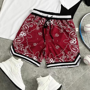 <b>Men's</b> Paisley Mesh Shorts <b>Bandana</b> Print Basketball Training Shorts Quick Dry Lightweight Wear - Product Image 2
