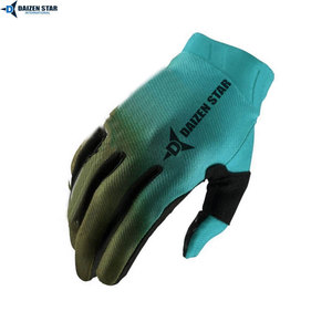 Gants de course Daizen Star à doigts entiers, cyclisme, motocross, unisexe, polyester, revêtement en polyuréthane, rouge, bleu, dégradé, impression par sublimation - Product Image 3