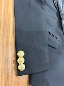 Luxury Boys Black Wedding Suit <b>with</b> Gold Floral Embroidery | Kids Slim Fit Groom Tuxedo | Custom Formal Party Suit for Boys - Product Image 3