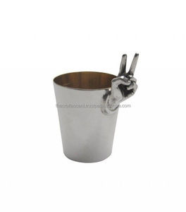 Enfriador de botellas de vino martillado de acero inoxidable personalizado, soporte para Bar, decoración de fiesta, Enfriador de cubo de hielo de Metal para almacenamiento de champán y vino - Product Image 2