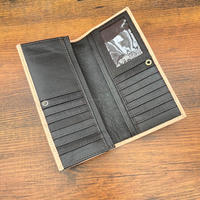 Dompet penyimpan uang kulit asli Tooled tangan dekoratif buatan tangan untuk pria dompet kartu kredit kualitas Premium terlaris