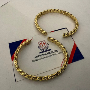 เครื่องประดับโลหะทองเหลือง ชุบทอง ต่างหูแบบติดหู ต่างหู งานฝีมือคุณภาพสูง เครื่องประดับแฟชั่นสำหรับสาวๆ - Product Image 1