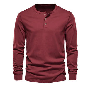 Chemises à manches longues boutonnées personnalisées pour hommes, de haute qualité, confortables, à manches longues et col boutonné. - Product Image 1