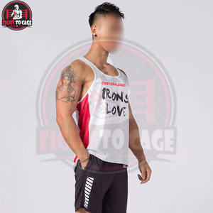 Tissu doux et respirant, personnalisable en différentes couleurs unies, de bonne qualité, style tendance, vêtements de sport pour hommes, débardeur de fitness. - Product Image 3