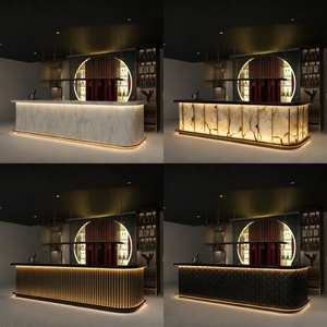Ensemble de bar contemporain Argmac avec éclairage LED et cadre en bois - Durable et écologique pour villa, appartement, hôtel - Product Image 5