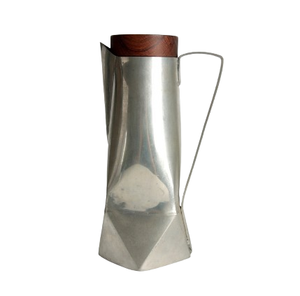 Carafe à eau en métal pour table, design moderne, pour la maison, la cuisine, en acier inoxydable poli argenté, pour restaurants - Product Image 1