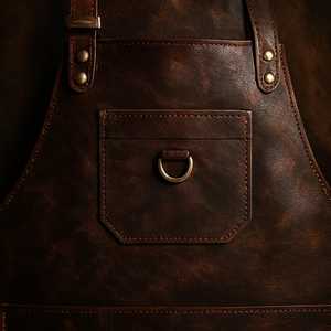 Heavy Duty Leather <b>Apron</b> for <b>BBQ</b> Grill Kitchen Heat Resistant Bulk Wholesale Supplier Vintage Handmade Leather <b>Apron</b> LPN-0301 - Product Image 2