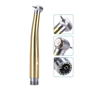 ไฟเบอร์ออปติก LED สำหรับทันตกรรม พร้อมเครื่องกำเนิดไฟฟ้าในตัว / ไม่มีไฟ LED หัวกรอความเร็วสูงแบบกดปุ่ม 4/2 รู ใช้ลม  หัวกรอทันตกรรมความเร็วสูง - Product Image 3