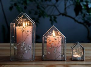 Home Decor Customised <b>Black</b> Table Top Outdoor Indoor Glass Candle <b>Holder</b> Wedding Centerpiece For Event Decor - Product Image 4