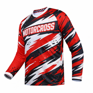 Jersey de Motociclismo Personalizado para Hombre, Impresión Digital, Transpirable, Resistente al Viento, de Cuero, Manga Larga, Tallas Grandes, Verano, OEM - Product Image 5