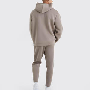 Conjunto Deportivo de Algodón Grueso para Hombre, Corte Regular, con Logotipo Personalizado Impreso, Conjuntos Deportivos Sólidos de Invierno para Hombre, Servicio OEM ODM - Product Image 2