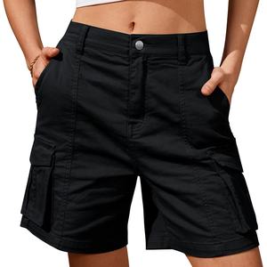 Nuevo diseño profesional de moda Irregular mujeres pantalones cortos Casual Streetwear señora cómodo transpirable Cargo Pocket Shorts - Product Image 1