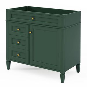 Mobile Bagno Moderno da 36 Pollici Senza Piano, Struttura in Legno Massello con 2 Cassetti a Ribalta e 2 Cassetti Standard - Product Image 5