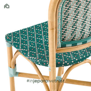 Silla de Comedor para Restaurante con Ratán Sintético y Estructura de Aluminio Ligero, Diseño Moderno, Duradera, Impermeable y Ecológica - Product Image 5