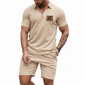 Ensemble de survêtement d'été 2 pièces pour homme : T-shirt sport à col rond et short – Confortable - Product Image 2