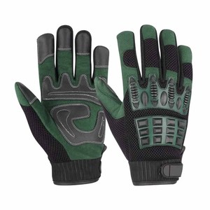 Gants de mécanicien en cuir synthétique avec paume numérique en PU, dos en maille laminée, manchette en néoprène, résistance à la chaleur, antidérapants, logo personnalisé - Product Image 2