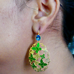 Trendy Gold Plated <b>Hoop</b> <b>Earrings</b> With Crystal Rhinestone Bezel Setting For Women Party Jewelry - Product Image 5