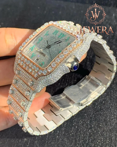 Reloj de Diamantes Moissanite de Acero Inoxidable a Prueba de Agua para Hombre, con Diseño de Lujo para Uso Casual y de Negocios, Disponible para la Venta - Product Image 6