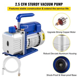 Kit Camera di Degassaggio Sottovuoto in Acciaio Inossidabile da 1,5 Galloni (5,7L) con Pompa per Vuoto da 2,5 CFM e Recipienti a Pressione - Product Image 3