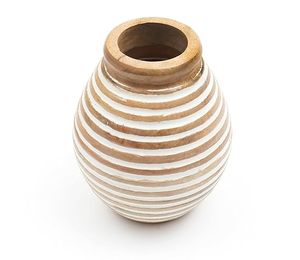Jarrón de Bambú a Rayas, Portaflores Decorativo, Moderno, Hecho a Mano, Recipiente Decorativo para Mesa de Boda o Entrada - Product Image 5