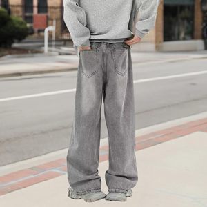 Jeans baggy streetwear pour hommes, coupe ample, jambe large, denim délavé vintage, style hip-hop, fournisseur en gros - Product Image 4