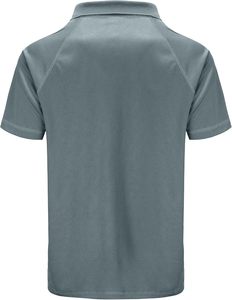 Camiseta para Hombre, Premium, de Spandex/Poliéster, Manga Corta, con Logotipo Bordado Personalizado, Sólida, Ecológica, para Golf, al por Mayor - Product Image 3