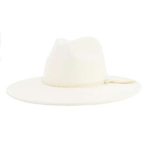 Fashion Polyester Fedora Hat for Women <b>Men</b> Classic Character Casual <b>Flat</b> Wide Brim Jazz <b>Cap</b> - Product Image 4