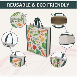 Designer Eco Cotton <b>White</b> Vintage Open Carry <b>Tote</b> <b>Bag</b> Multipurpose Reusable Shopping Strong Handles High Quality Retail <b>Bags</b> - Product Image 3