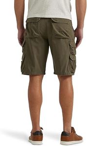 Shorts décontractés pour hommes en polyester tissé extensible, taille mi-haute, avec logo frontal et braguette boutonnée, anti-humidité, pour l'été - Product Image 3