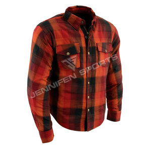 Camisa de Franela para Motocicleta para Hombre, 100% Algodón, Talla Grande, 2026, con Protección CE, Refuerzo de Fibras de Aramida, Transpirable - Product Image 2