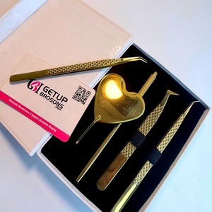 แหนบต่อขนตา GETUP BROSONS IMPEX รุ่น Slim Long Gold Plasma ปลายเรียบ สแตนเลสสตีล ป้องกันแม่เหล็ก ขนาด 10 มม. ทนทาน - Product Image 1