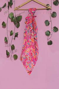 Pareo de Seda Boho con Estampado Paisley – Chal de Playa con Estampado Floral para Mujer, Ideal para la Playa y Fiestas - Product Image 3