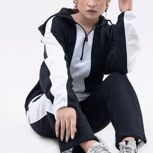 Ensemble de survêtement unisexe Econex Sports Color Blocking 2 en 1, streetwear, sweat à capuche, fermeture éclair intégrale, manches longues, coupe régulière, décontracté - Product Image 5
