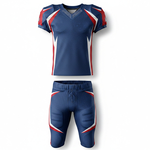 Uniforme de Fútbol Americano Sublimado Personalizado, Tela de Malla Transpirable, Logotipo del Equipo y Número Personalizados, Equipo de Juego Resistente - Product Image 1