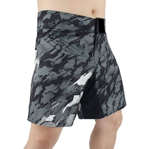 Wholesale Men's No Gi MMA Compression <b>Shorts</b> Grappling Spats Front Logo Heat-Transfer Printed 100% <b>Polyester</b> 160g Durable - Product Image 4