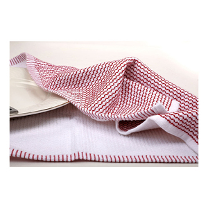 Paños de Cocina Rojos con Tejido Dobby, Paños de Algodón Suave para Limpieza y Secado Diario en la Cocina - Product Image 3