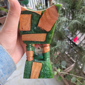 Quemador de Bakhoor de Madera y Resina Epoxi con Sándalo, Hecho en India, Aromático Árabe, Ecológico, para Uso Religioso, Especial Ramadán - Product Image 1