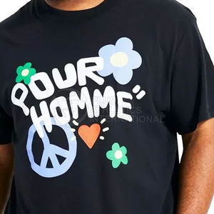 Camisetas de Hombre con Estampado Puff, Diseño Personalizado de Última Moda, 100% Algodón, Servicios OEM, Precio Bajo - Product Image 4