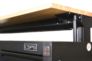 Wholesale 10 Drawer Rolling <b>Tool</b> Cabinet Matte Black Powder Coated Steel Garage Workshop <b>Tool</b> <b>Storage</b> with Wooden Top - Product Image 5